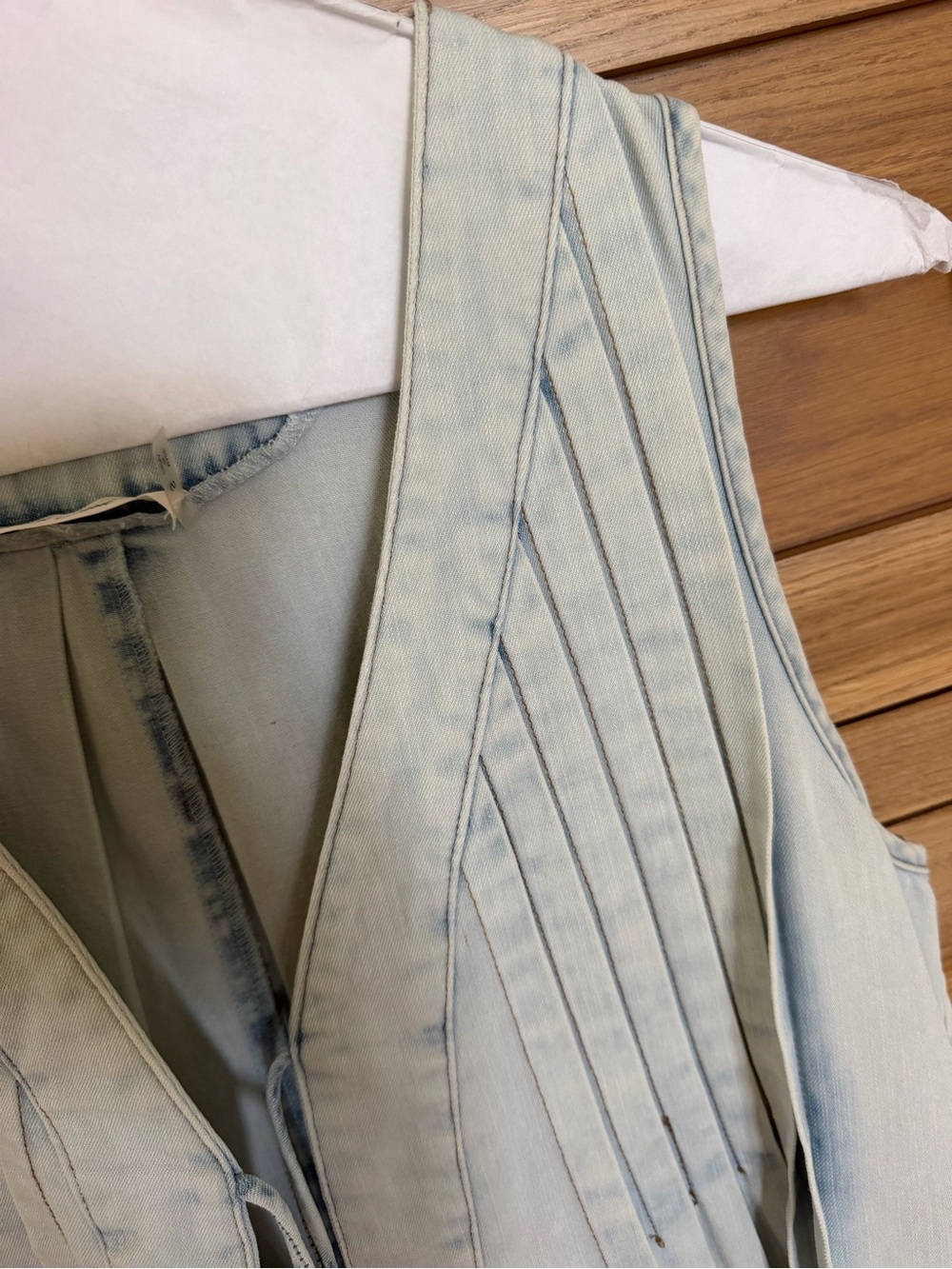 Women's Denim Sleeveless V-Neck Romper - Picture 8 of 15
